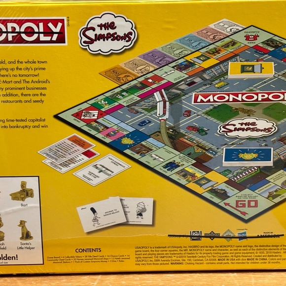 THE SIMPSONS MONOPOLY BOARD GAME. Still in original plastic wrap. UNOPENED - Picture 3 of 6